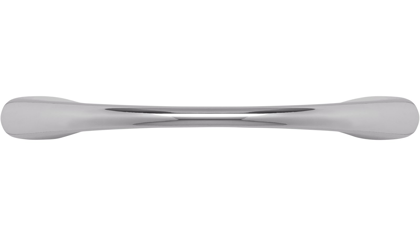 Moebelgriff-Borken-chrom-Zinkdruckguss-laenge-133-406398-front Griff Borken Druckguss chrom glänzend - 133 mm lang vor weißem Hintergrund