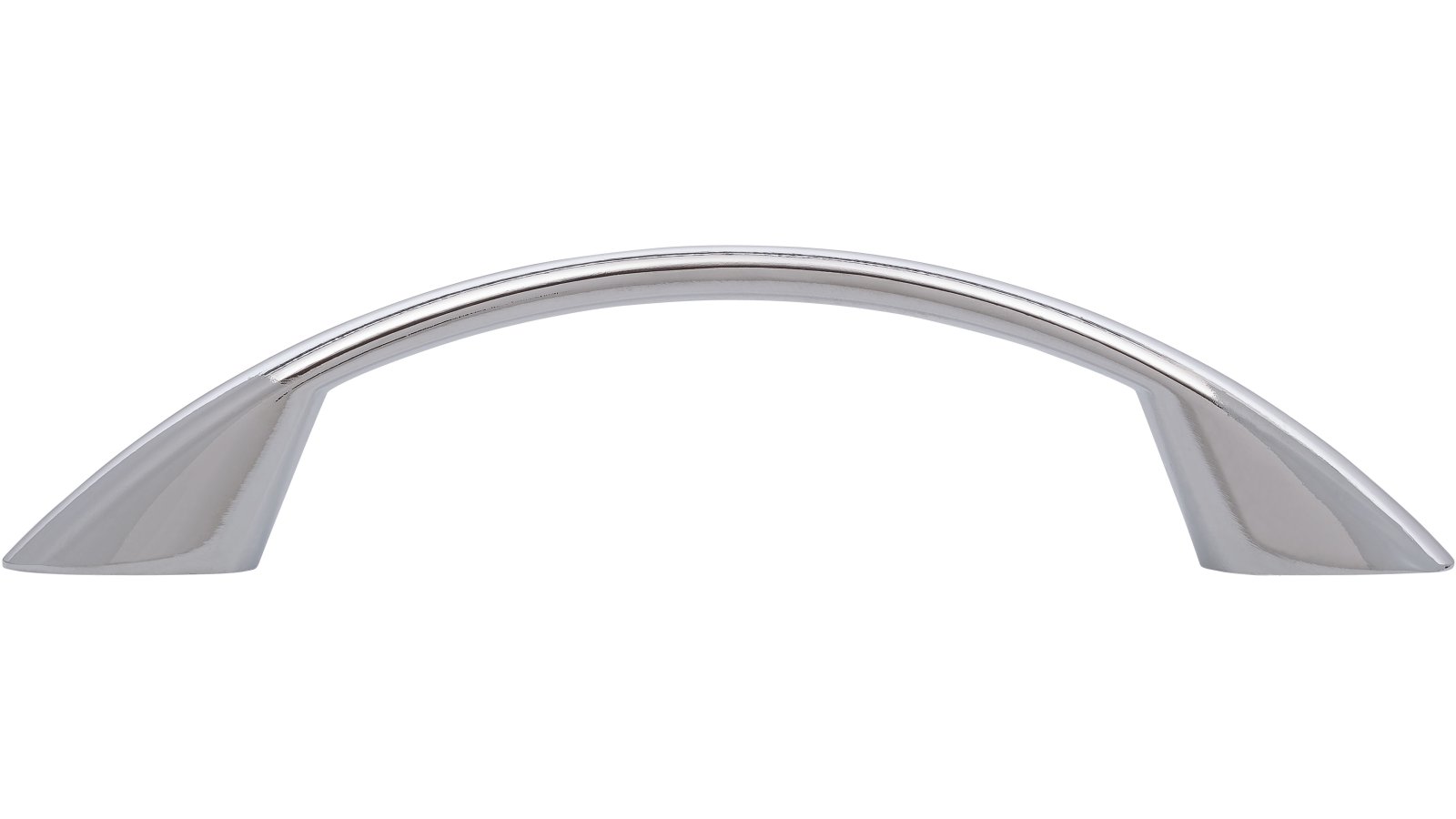 Moebelgriff-Borken-chrom-Zinkdruckguss-laenge-133-406398-stehend Griff Borken Druckguss chrom glänzend - 133 mm lang vor weißem Hintergrund