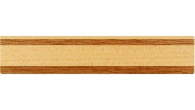 Griff Brand-Erbisdorf Holz ahorn natur lackiert mahagoni natur lackiert - 128 mm lang  vor weißem Hintergrund
