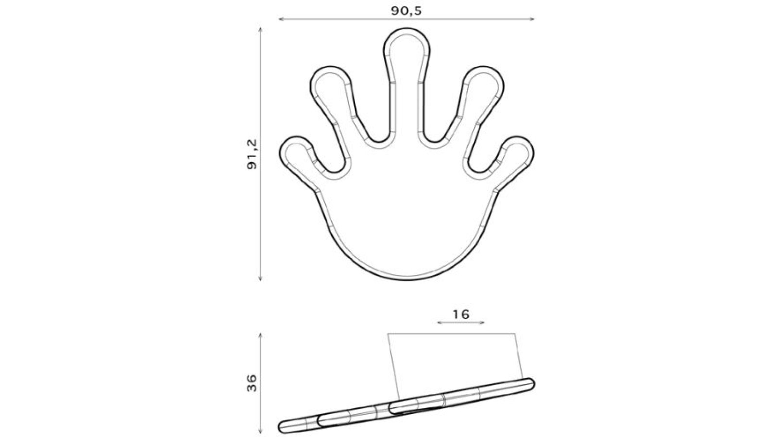 Griff Braunfels Kunststoff glasiert marinblau hochglanz - 91 mm lang  vor weißem Hintergrund