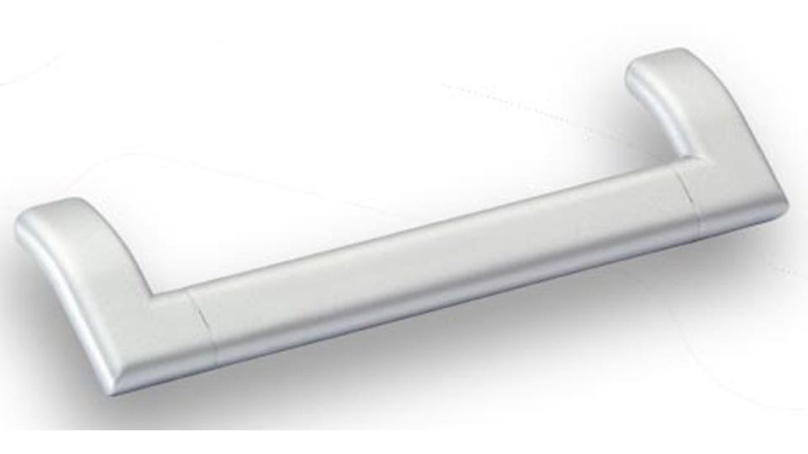 Griff Bremervörde Druckguss alufarbig pulverbeschichtet - 180 mm lang  vor weißem Hintergrund