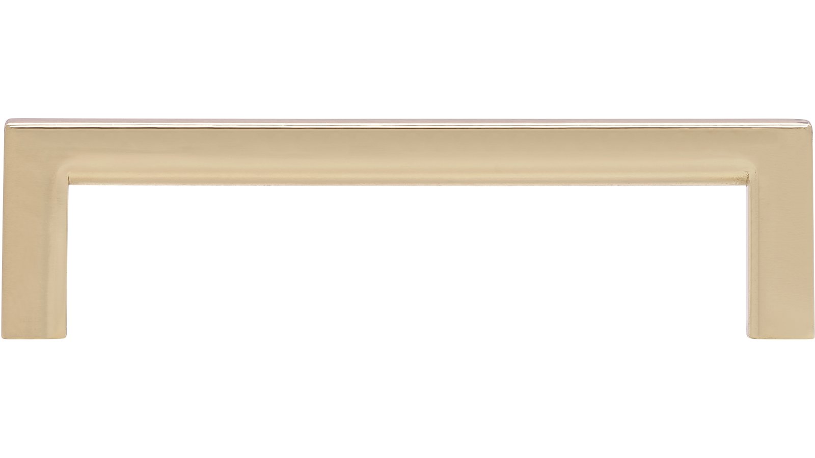 Moebelgriff-Bruckmuehl-messing-Messing-Zinkdruckguss-laenge-104-837232-stehend Griff Bruckmühl Druckguss glänzend vermessingt - 104 mm lang vor weißem Hintergrund