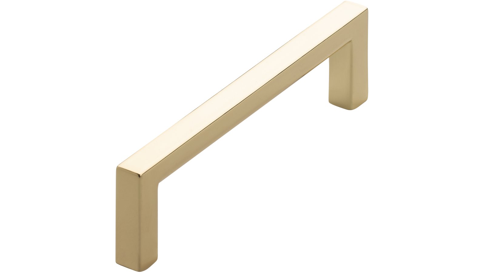 Moebelgriff-Bruckmuehl-messing-Messing-Zinkdruckguss-laenge-104-837232 Griff Bruckmühl Druckguss glänzend vermessingt - 104 mm lang vor weißem Hintergrund