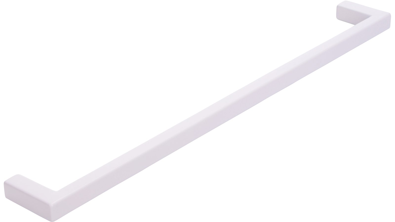 Griff Bruckmühl Druckguss weiß pulverbeschichtet - 232 mm lang  vor weißem Hintergrund