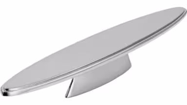 Griff Brüggen Druckguss chrom glänzend - 179 mm lang vor weißem Hintergrund