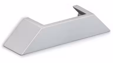 Griff Büdingen Zinkdruckguß - chrom glänzend - 95 mm lang vor weißem Hintergrund