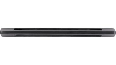 Griff Burgkirchen Druckguss schwarz matt pulverbeschichtet - 118 mm lang  vor weißem Hintergrund