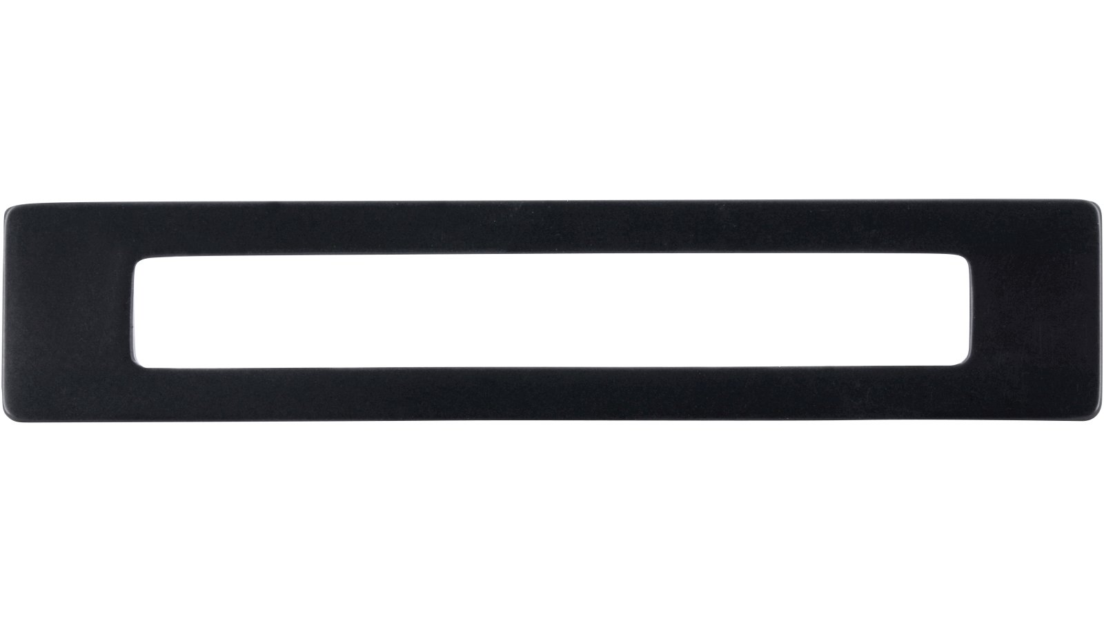 Griff Burgkirchen Druckguss schwarz matt pulverbeschichtet - 118 mm lang  vor weißem Hintergrund