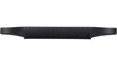 Griff Colditz Druckguss schwarz matt pulverbeschichtet - 122 mm lang  vor weißem Hintergrund