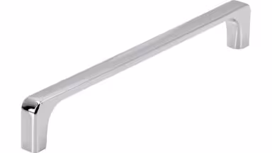 Griff Diez Druckguss chrom glänzend - 170 mm lang  vor weißem Hintergrund