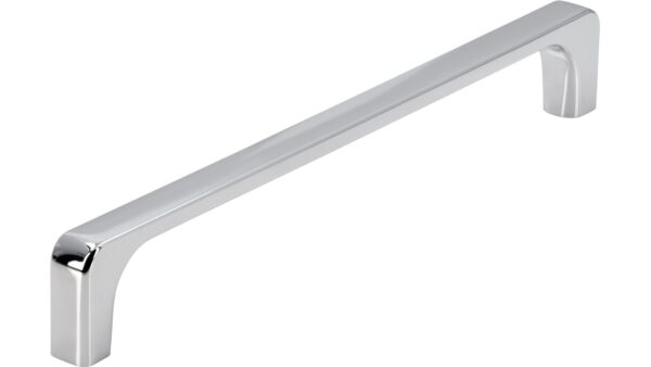 Griff Diez Druckguss chrom glänzend - 170 mm lang vor weißem Hintergrund