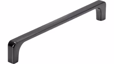 Griff Diez Druckguss Schwarz chrom - 170 mm lang  vor weißem Hintergrund