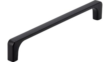 Griff Diez Druckguss schwarz matt pulverbeschichtet - 170 mm lang vor weißem Hintergrund