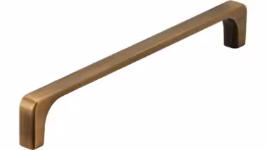 Griff Diez Druckguss messing schwarz gebürstet - 170 mm lang  vor weißem Hintergrund