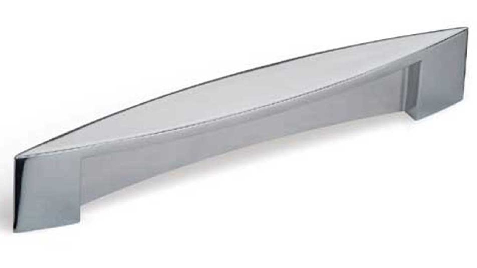 Griff Dillingen Druckguss chrom glänzend - 154 mm lang  vor weißem Hintergrund