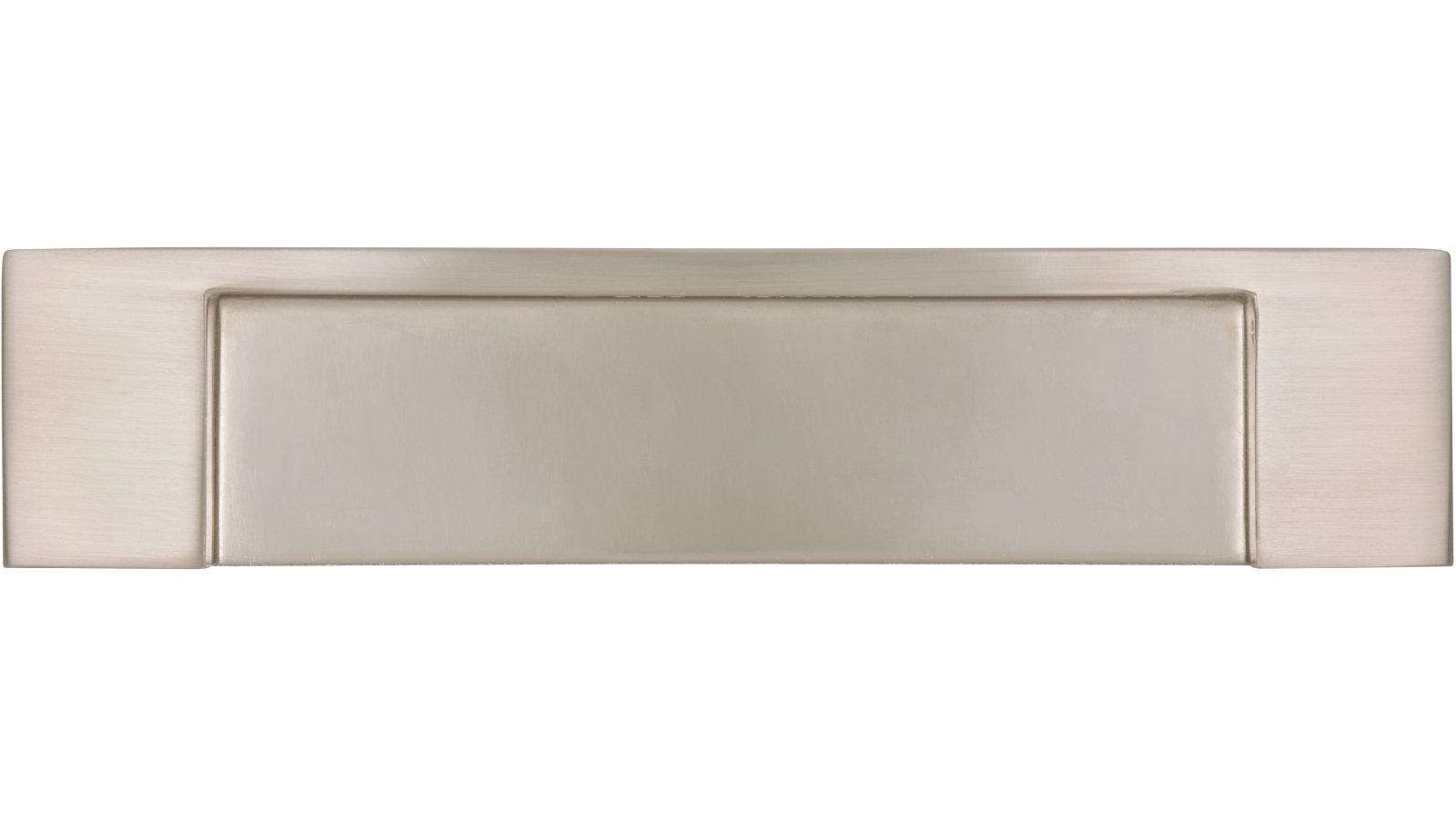 Griff Dillingen Druckguss vernickelt feingeschliffen - 116 mm lang  vor weißem Hintergrund