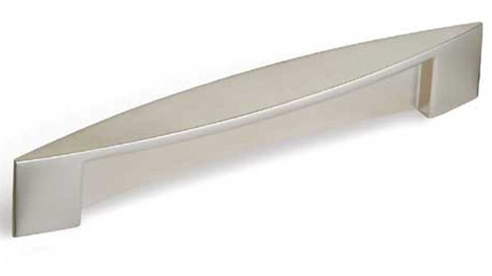 Griff Dillingen Druckguss matt vernickelt - 154 mm lang  vor weißem Hintergrund