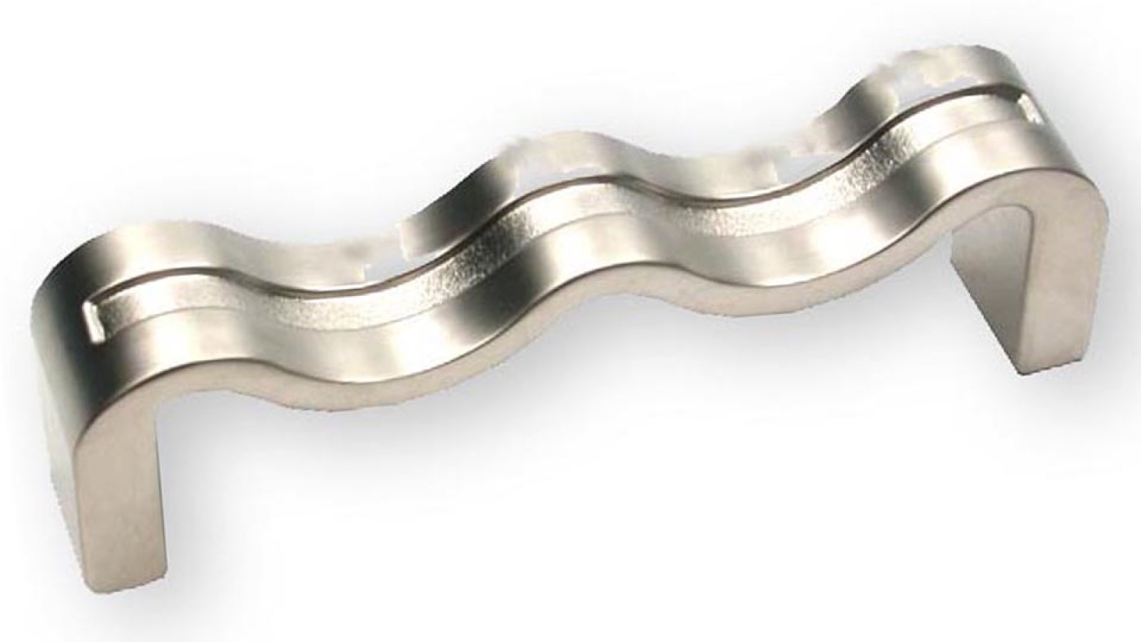 Griff Duderstadt Zinkdruckguß - chrom glänzend - 103 mm lang  vor weißem Hintergrund