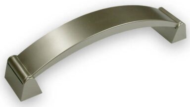 Griff Durmersheim Kunststoff metallisiert nickel metallisiert nickel - 144 mm lang  vor weißem Hintergrund