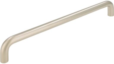 Griff Eckental Stahl matt vernickelt - 202 mm lang  vor weißem Hintergrund