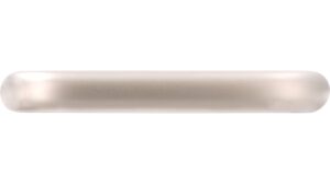 Griff Eckental Stahl matt vernickelt - 74 mm lang  vor weißem Hintergrund