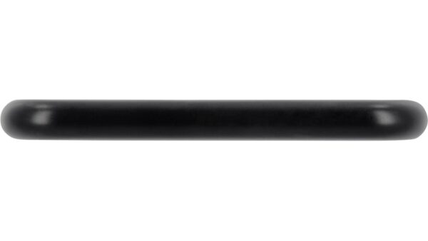 Griff Eckental Stahl schwarz matt pulverbeschichtet - 106 mm lang  vor weißem Hintergrund