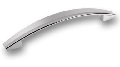 Griff Eggenstein-Leopoldshafen Druckguss chrom glänzend - 205 mm lang vor weißem Hintergrund