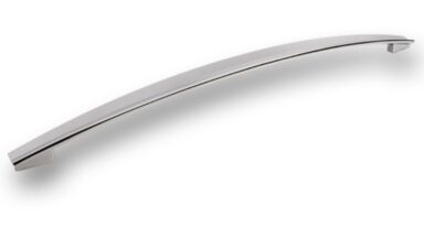 Griff Eggenstein-Leopoldshafen Druckguss chrom glänzend - 359 mm lang vor weißem Hintergrund
