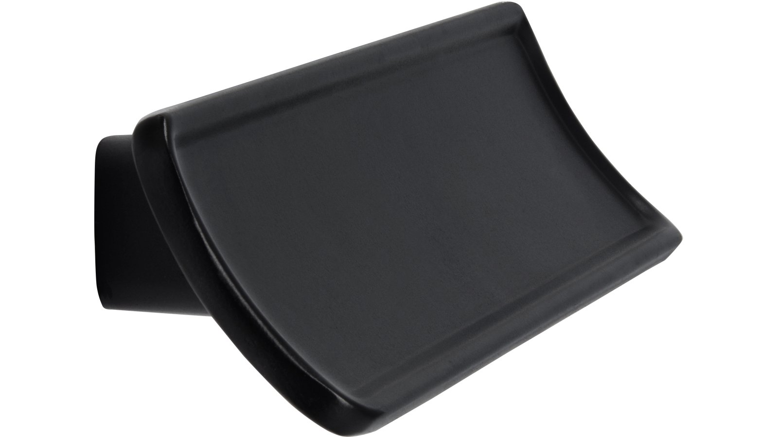 Moebelgriff-Eichenzell-schwarz-Zinkdruckguss-laenge-162-873650-seitlich Griff Eichenzell Zamak schwarz matt pulverbeschichtet - 162 mm lang vor weißem Hintergrund