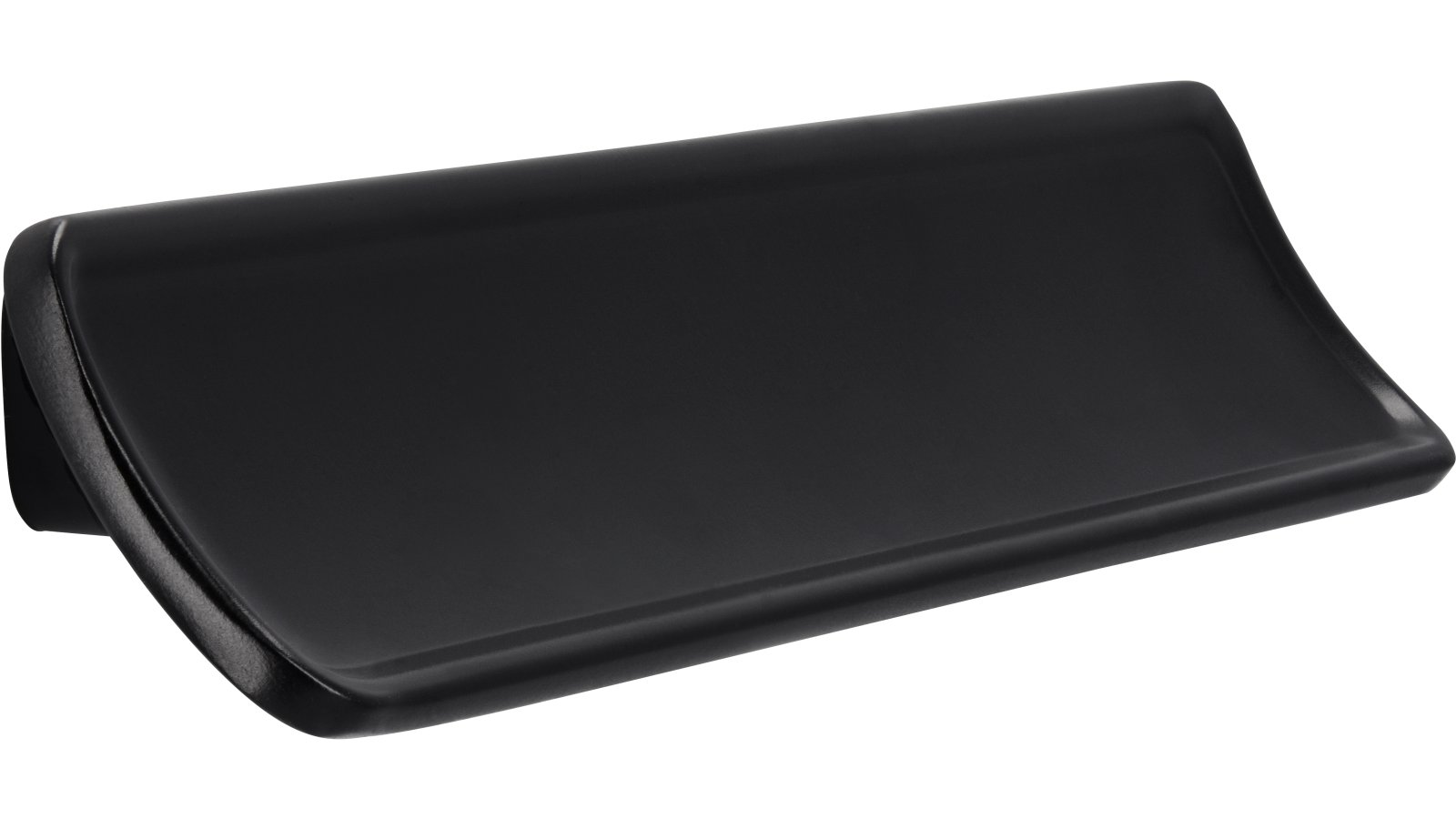 Moebelgriff-Eichenzell-schwarz-Zinkdruckguss-laenge-162-873650 Griff Eichenzell Zamak schwarz matt pulverbeschichtet - 162 mm lang vor weißem Hintergrund