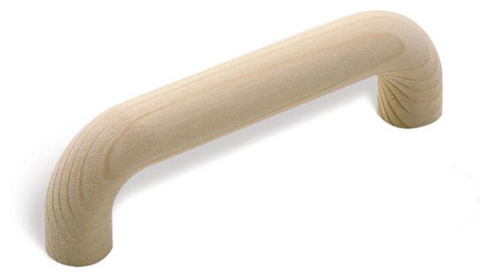 Griff Eisenberg Holz fichte roh - 112 mm lang  vor weißem Hintergrund