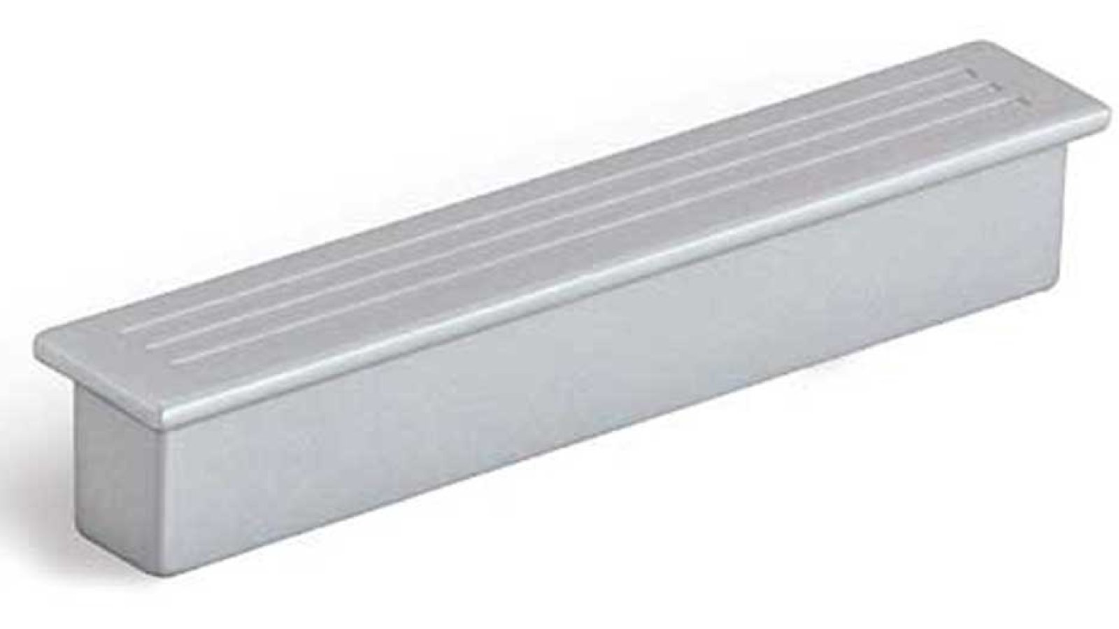 Griff Elsdorf Druckguss alufarbig pulverbeschichtet - 180 mm lang  vor weißem Hintergrund