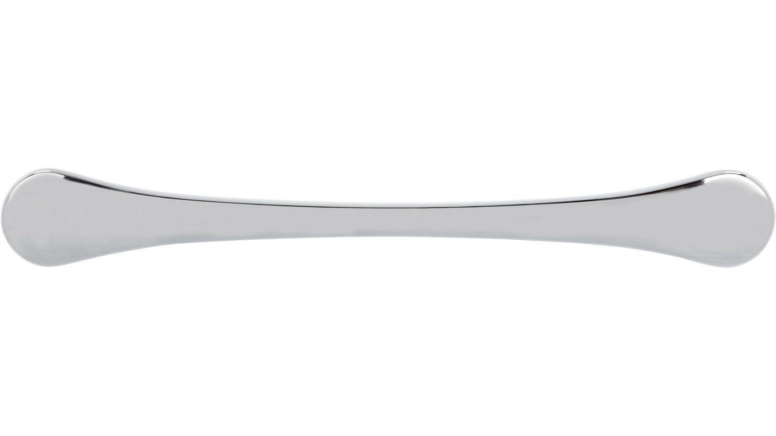 Griff Emsdetten Druckguss chrom glänzend - 147 mm lang  vor weißem Hintergrund