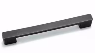 Griff Flecken Kunststoff - grau-silber - 186 mm lang  vor weißem Hintergrund