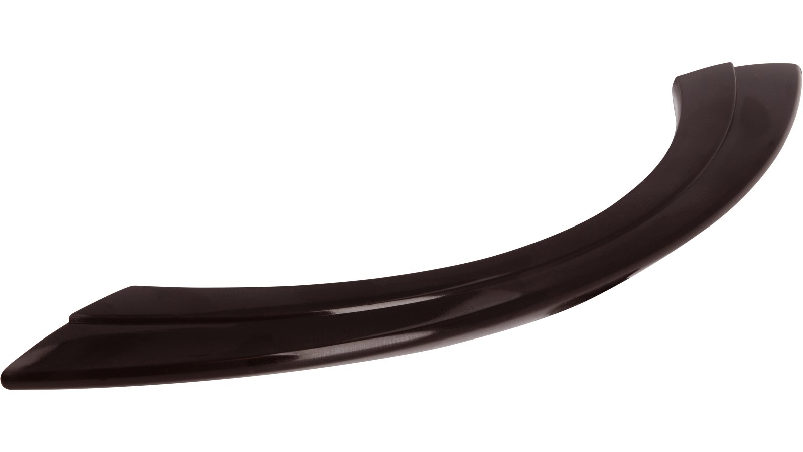 Griff Flensburg Kunststoff schwarz-braun - 134 mm lang  vor weißem Hintergrund