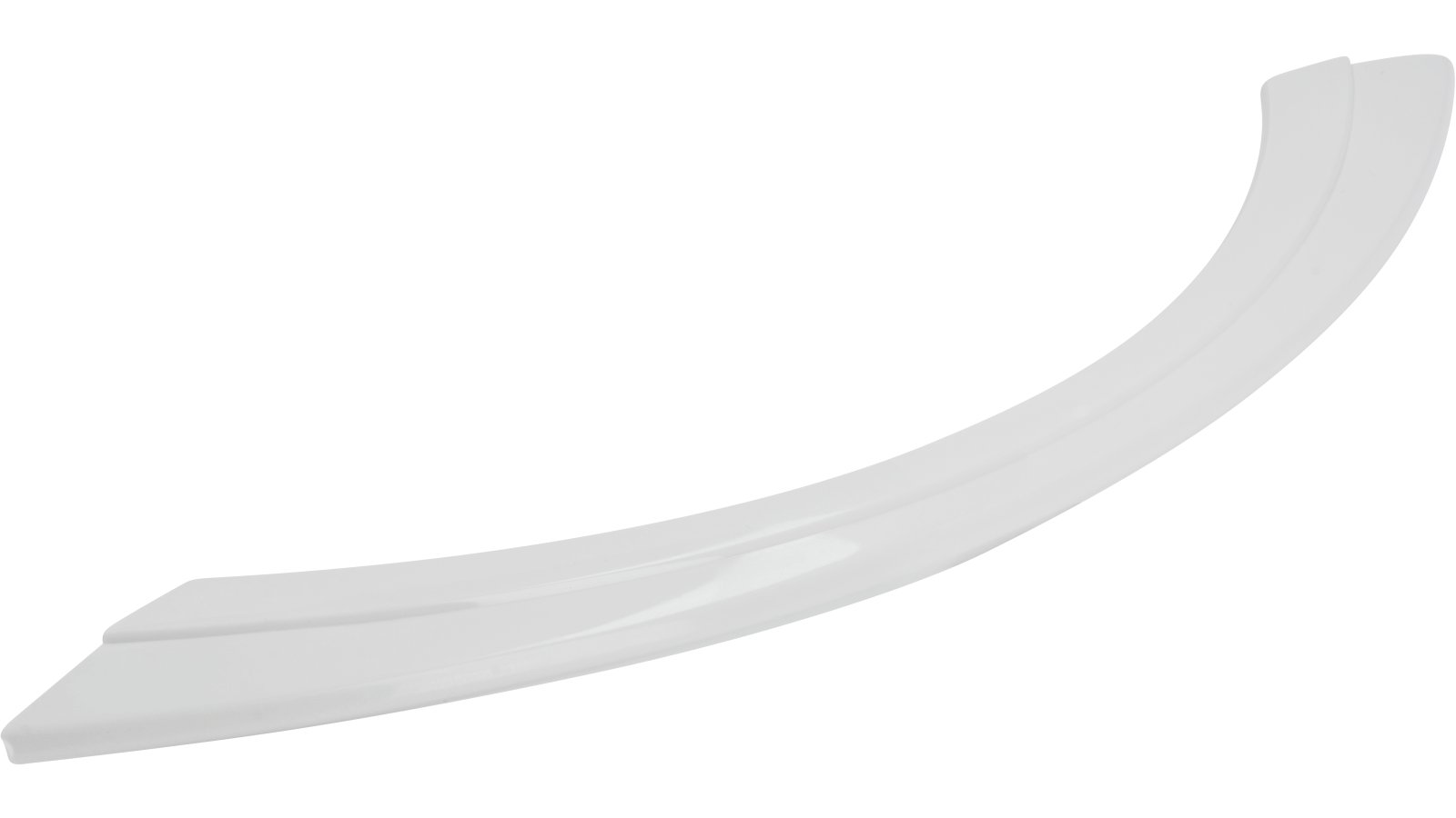 Moebelgriff-Flensburg-weiss-Kunststoff-laenge-166-234656-seitlich Griff Flensburg Kunststoff weiß - 166 mm lang vor weißem Hintergrund