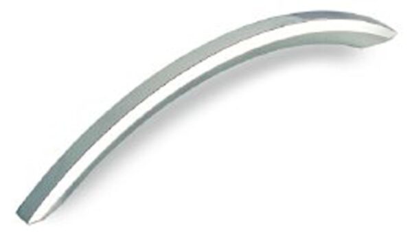 Griff Frankental Druckguss chrom glänzend - 146 mm lang vor weißem Hintergrund