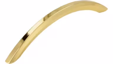 Griff Frankental Druckguss glänzend vermessingt - 146 mm lang vor weißem Hintergrund