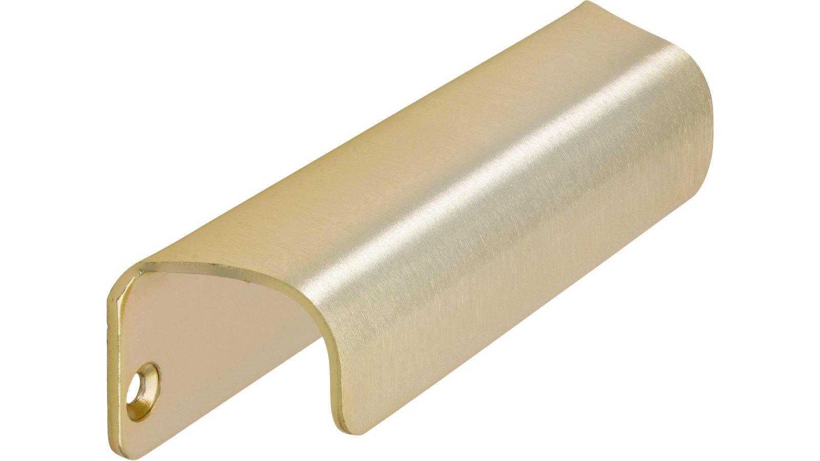 Griff Friedberg Aluminium gold matt - 120 mm lang  vor weißem Hintergrund