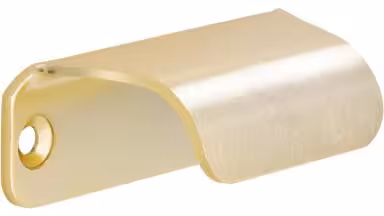 Griff Friedberg Aluminium gold matt - 60 mm lang  vor weißem Hintergrund