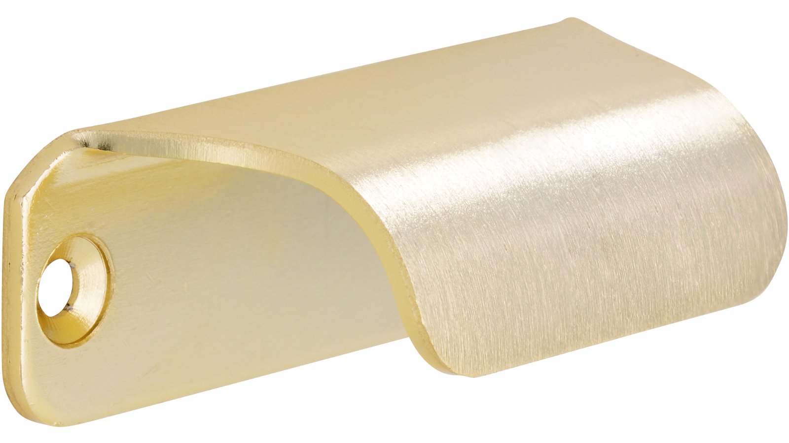 Moebelgriff-Friedberg-gold-alufarbig-Aluminium-laenge-60-761520 Griff Friedberg Aluminium gold matt - 60 mm lang vor weißem Hintergrund