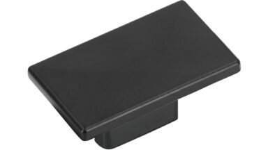 Griff Frohburg Druckguss schwarz matt pulverbeschichtet - 50 mm lang  vor weißem Hintergrund