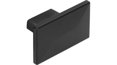 Griff Frohburg Druckguss schwarz matt pulverbeschichtet - 50 mm lang  vor weißem Hintergrund