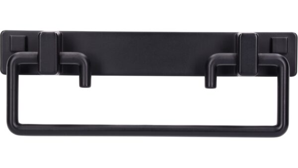 Griff Fürstenau Druckguss schwarz matt pulverbeschichtet - 146 mm lang  vor weißem Hintergrund