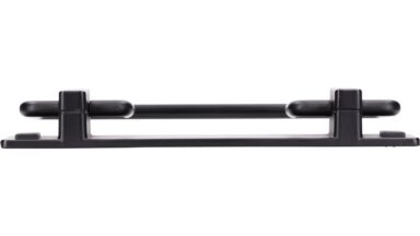 Griff Fürstenau Druckguss schwarz matt pulverbeschichtet - 146 mm lang  vor weißem Hintergrund