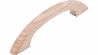 Griff Gaildorf Holz esche roh - 133 mm lang vor weißem Hintergrund