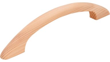 Griff Gaildorf Holz fichte roh - 170 mm lang vor weißem Hintergrund