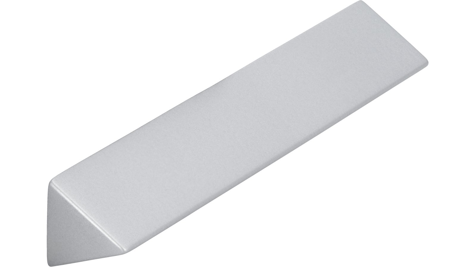 Griff Gelnhausen Druckguss alufarbig pulverbeschichtet - 110 mm lang  vor weißem Hintergrund