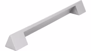 Griff Gelnhausen Druckguss alufarbig pulverbeschichtet - 174 mm lang vor weißem Hintergrund