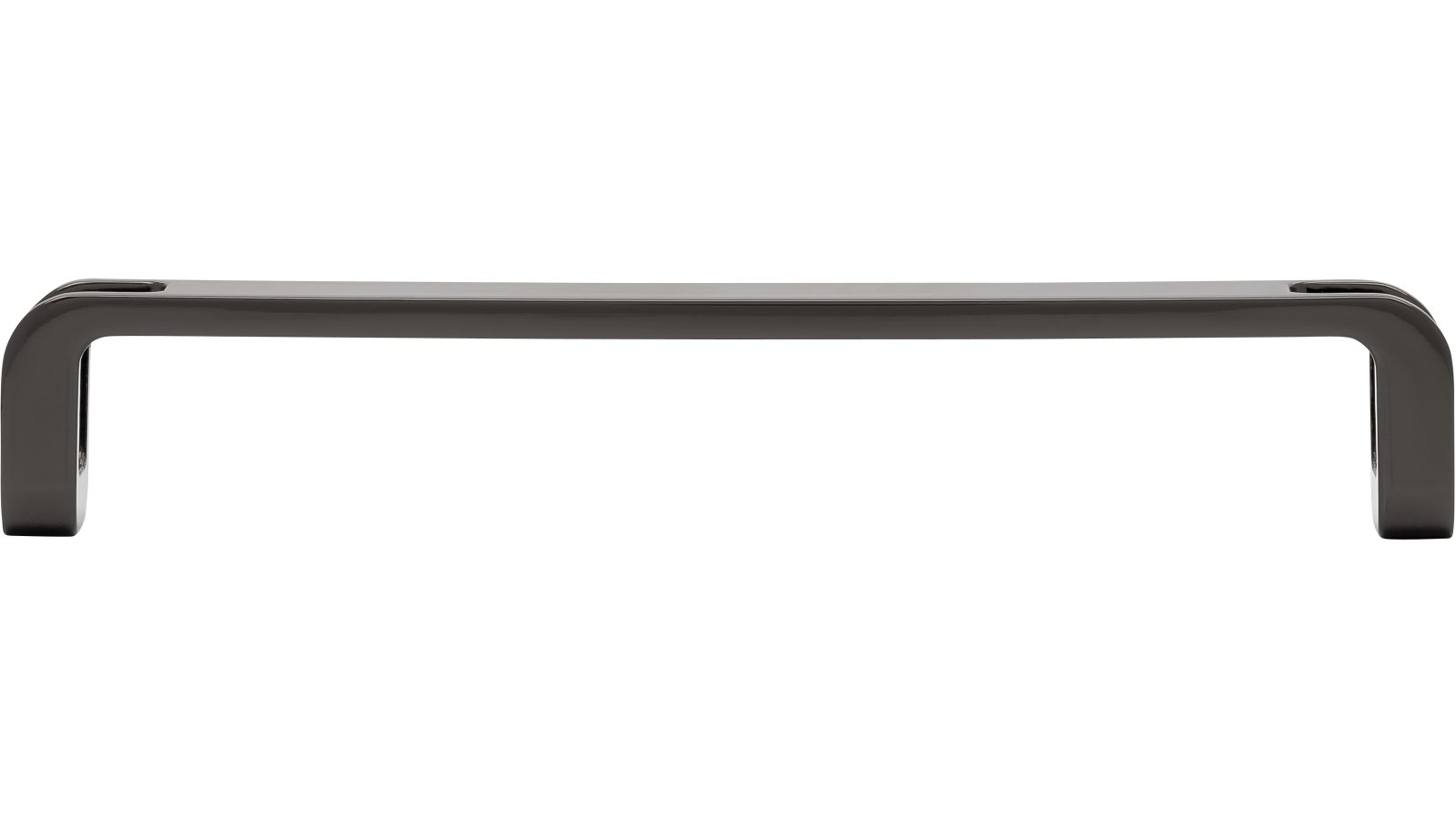 Moebelgriff-Gernsbach-chrom-schwarz-Zinkdruckguss-laenge-169-788920-stehend Griff Gernsbach Druckguss Schwarz chrom - 169 mm lang vor weißem Hintergrund